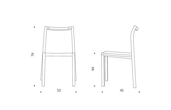 Hatsu chair dimension