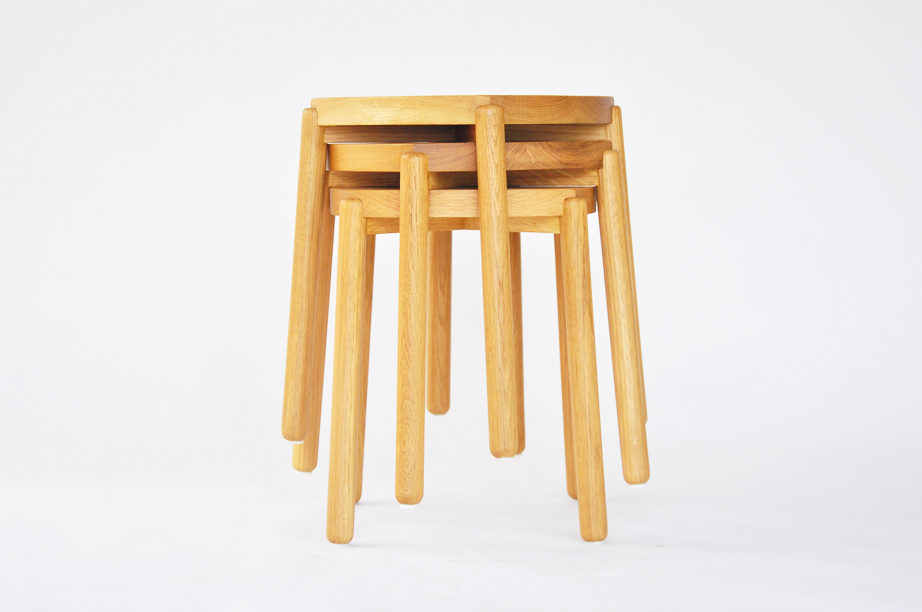 Moku stool สตูลไม้ เก้าอี้สตูลไม้ ไม้โอ๊ค 6